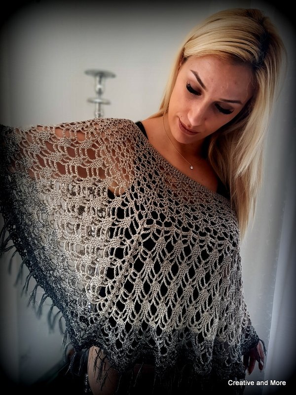 Häkelanleitung Poncho "Elegancé"  - Gr. S/M u. L/XL