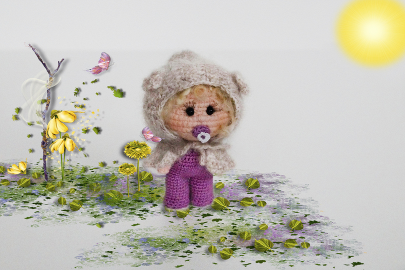 Häkelanleitung Schlüsselanhänger, Taschenbaumler "Kati"