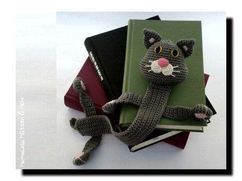 Lesezeichen; Katze - Häkelanleitung