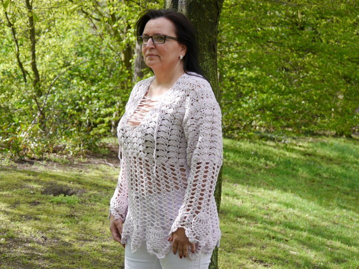 Häkelanleitung Sommertunika/Netzshirt für alle Größen leicht anpassbar Rose Dream