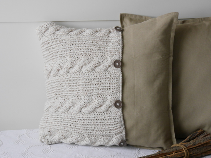 Strickanleitung Retro Kissenbezug für alle Kissengrößen