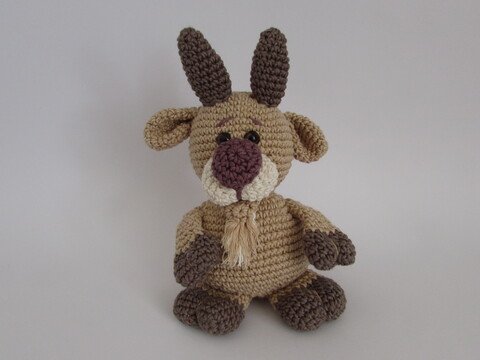 Häkelanleitung Ziegenbock Micha Wuschel