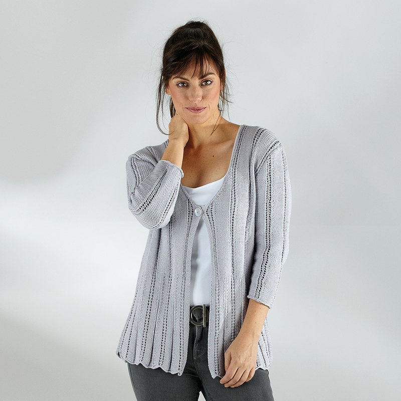 Strickanleitung Damenjacke "Seidenglanz" 757242