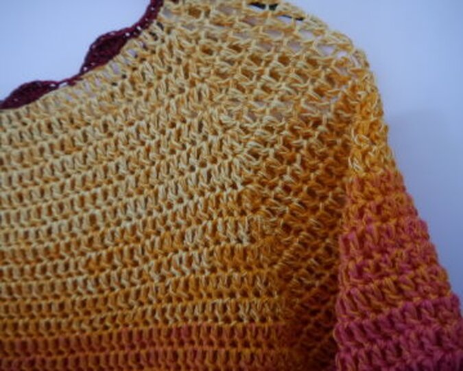 Sandaun Women's Crochet Pullover Pattern