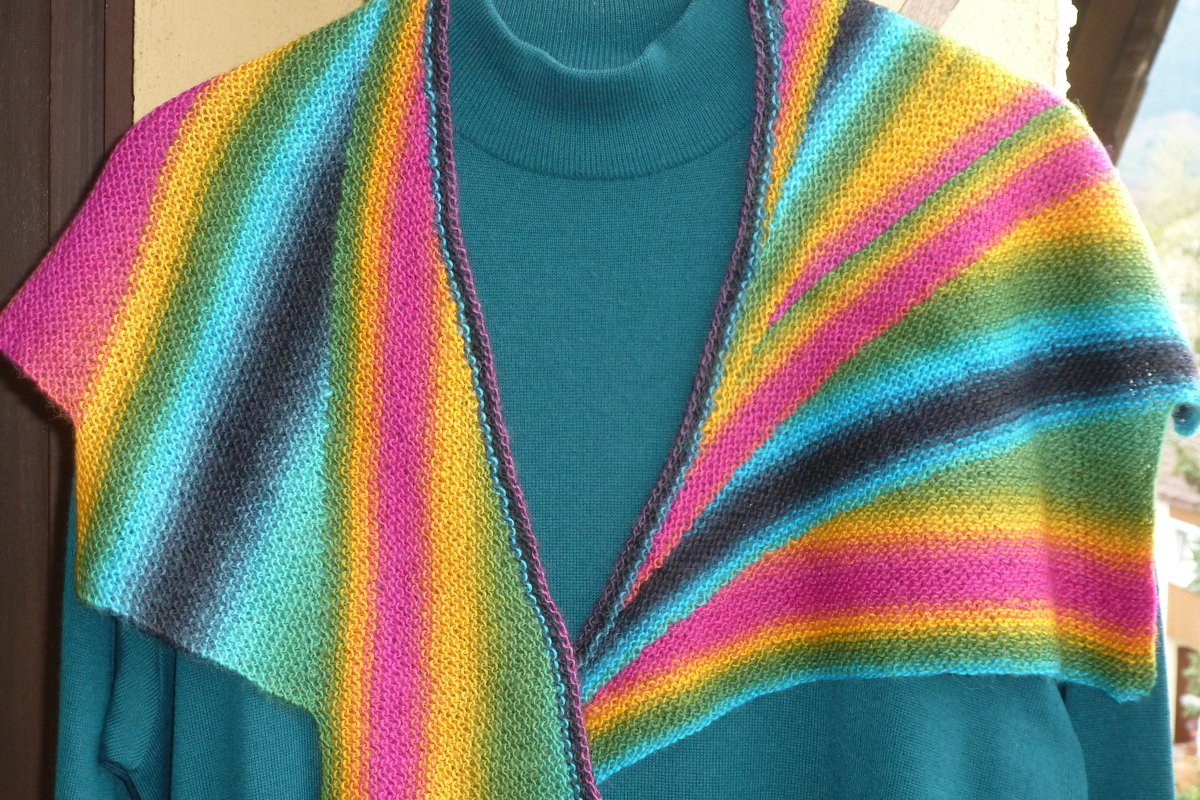 Tuch  mit 8 Zacken, gestrickt - Bild 3