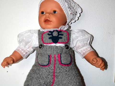 Kinder Trachtenhose in 4 Größen * Häkelanleitung