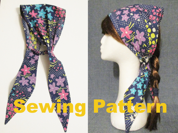 cotton woven fabric summer headband sewing pattern