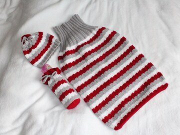 Strickanleitung Baby-Set, Schlafsack, Mützchen, Flaschenwärmer, 0 - 12 Monat