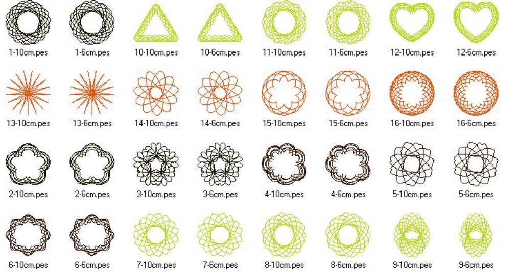 schnelle Mandala Blumen Stickdatei