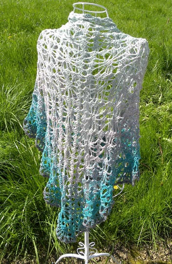 Tuch "Sternspitze" mit 1 Bobbel Woolly Hugs-COTTON häkeln