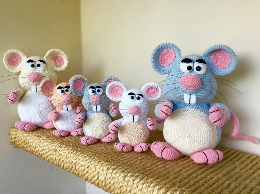 Wollmäuse - Häkelanleitung von Diana´s kleiner Häkelshop