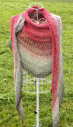 Tuch "Herzflattern" mit 1 Woolly Hugs BOBBEL-COTTON stricken