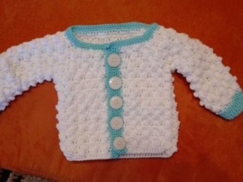 Jacke mit Popcorn muster