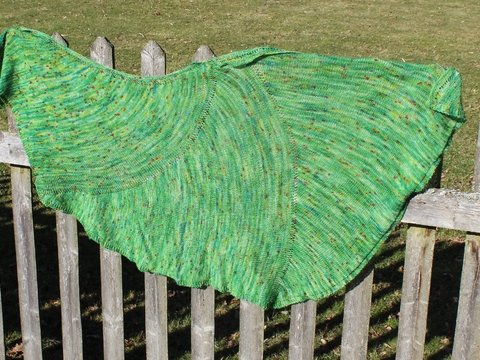 Strickanleitung, Blumenwiese, Schultertuch