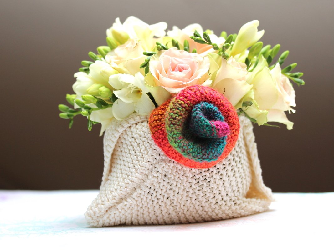 Utensilo Beutel "Rosi-Cosi", Strickanleitung, für Anfänger geeignet - Bild 2