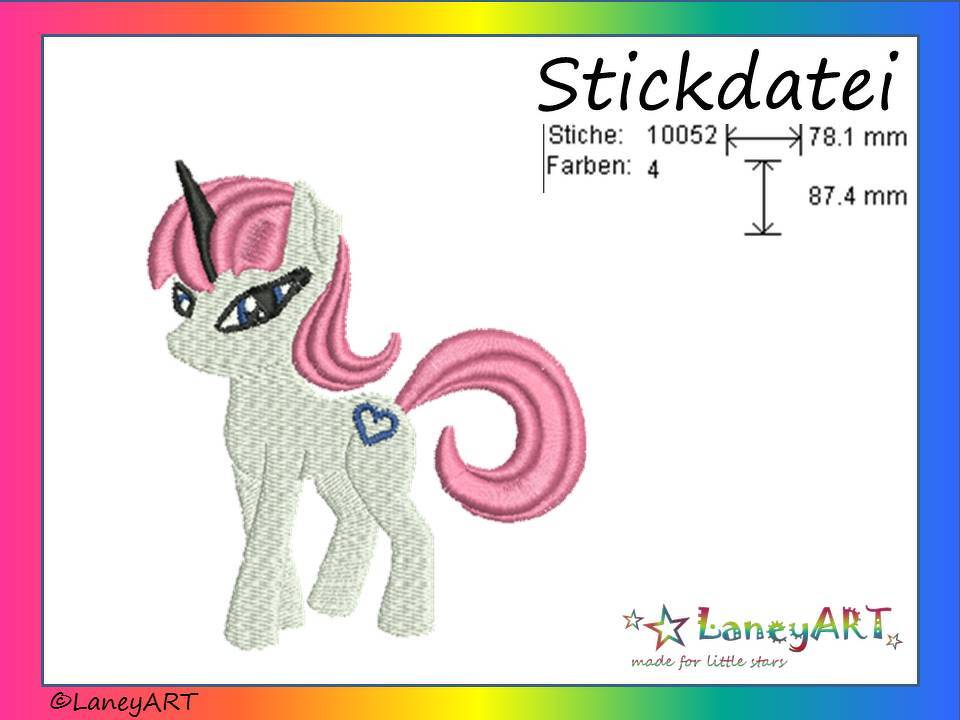 Stickdatei "Einhorn" Pes Format (Deco, Brother, Babylock)