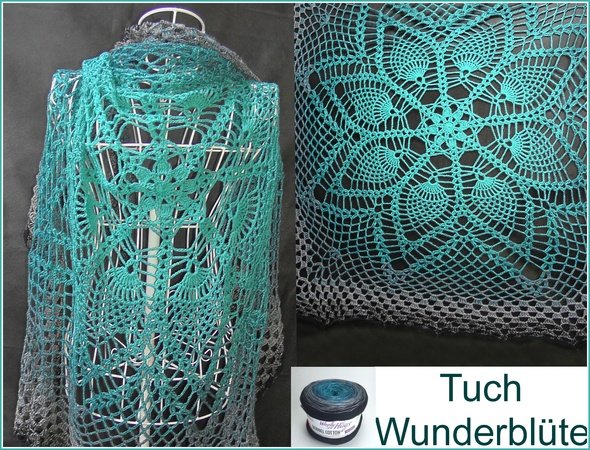 Miracle Flower Shawl - crochet with 1 Woolly Hugs BOBBEL - Veronika Hug