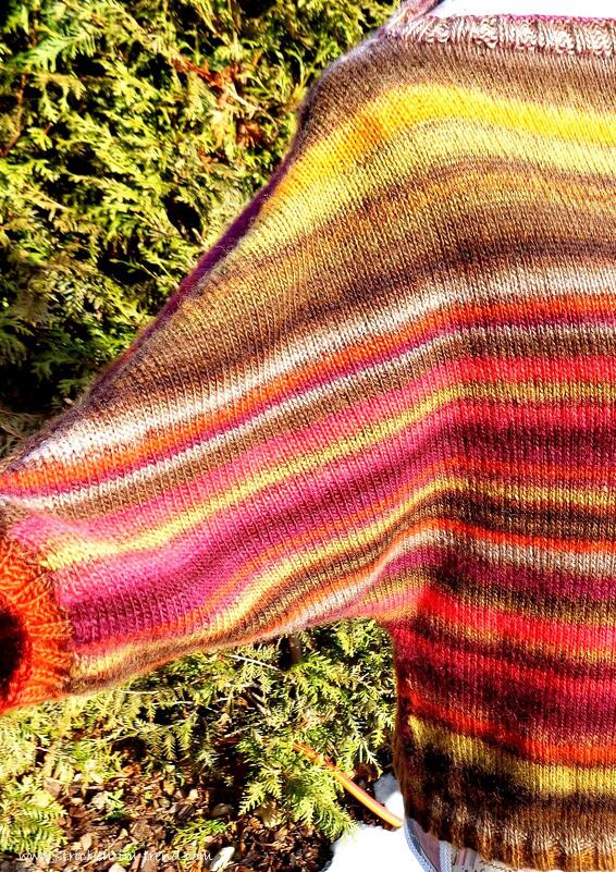Strickanleitung für Pullover | Fledermaus-Pulli *COLOR STRIPES* - Bild 4