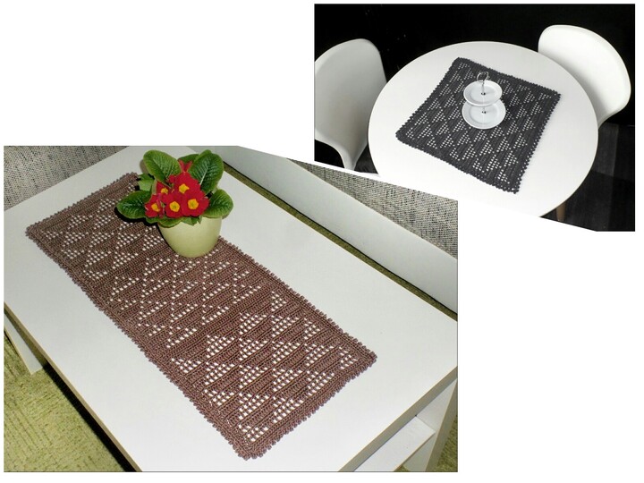 Häkelanleitung Tischläufer Mitteldecke alle Größen Häkeldecke