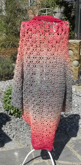 Seelenwärmer BUTTERFLY gehäkelt aus 2 Woolly Hugs BOBBEL-MERINO