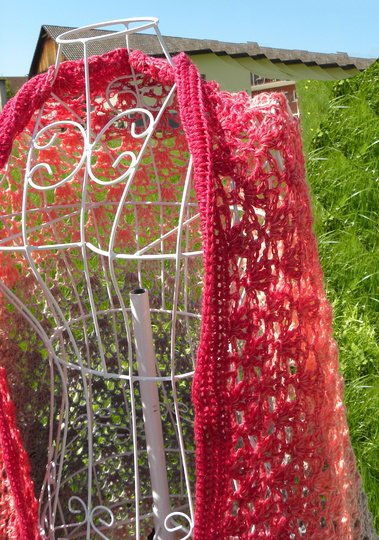 Seelenwärmer BUTTERFLY gehäkelt aus 2 Woolly Hugs BOBBEL-MERINO