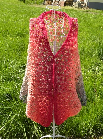 Seelenwärmer BUTTERFLY gehäkelt aus 2 Woolly Hugs BOBBEL-MERINO