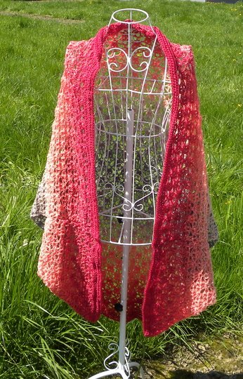 Seelenwärmer BUTTERFLY gehäkelt aus 2 Woolly Hugs BOBBEL-MERINO