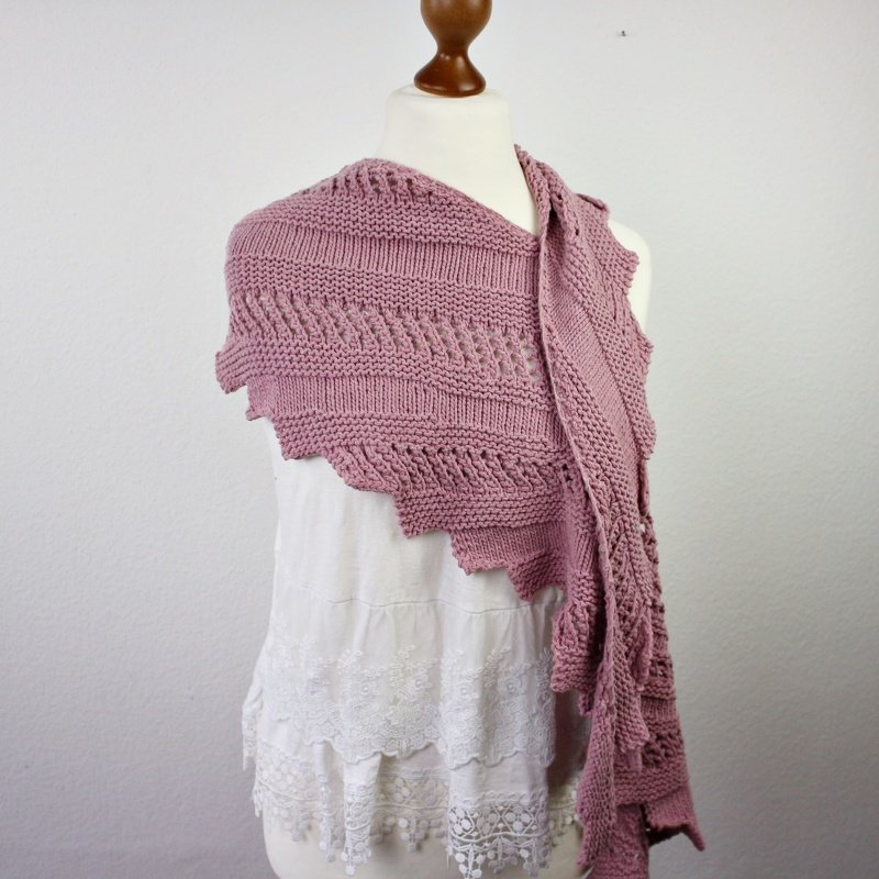 Knitting Pattern Dragon Tail Shawl Soft Drift – Asymmetrical – PDF - Image 5