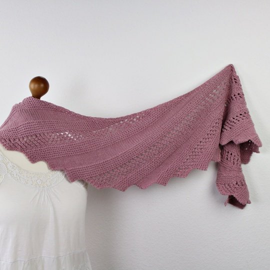 Knitting Pattern Dragon Tail Shawl Soft Drift – Asymmetrical – PDF
