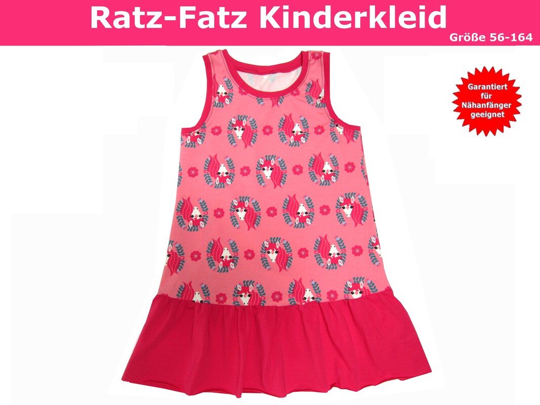 Ratz-Fatz Kinderkleid - Schnittmuster &amp; Nähanleitung