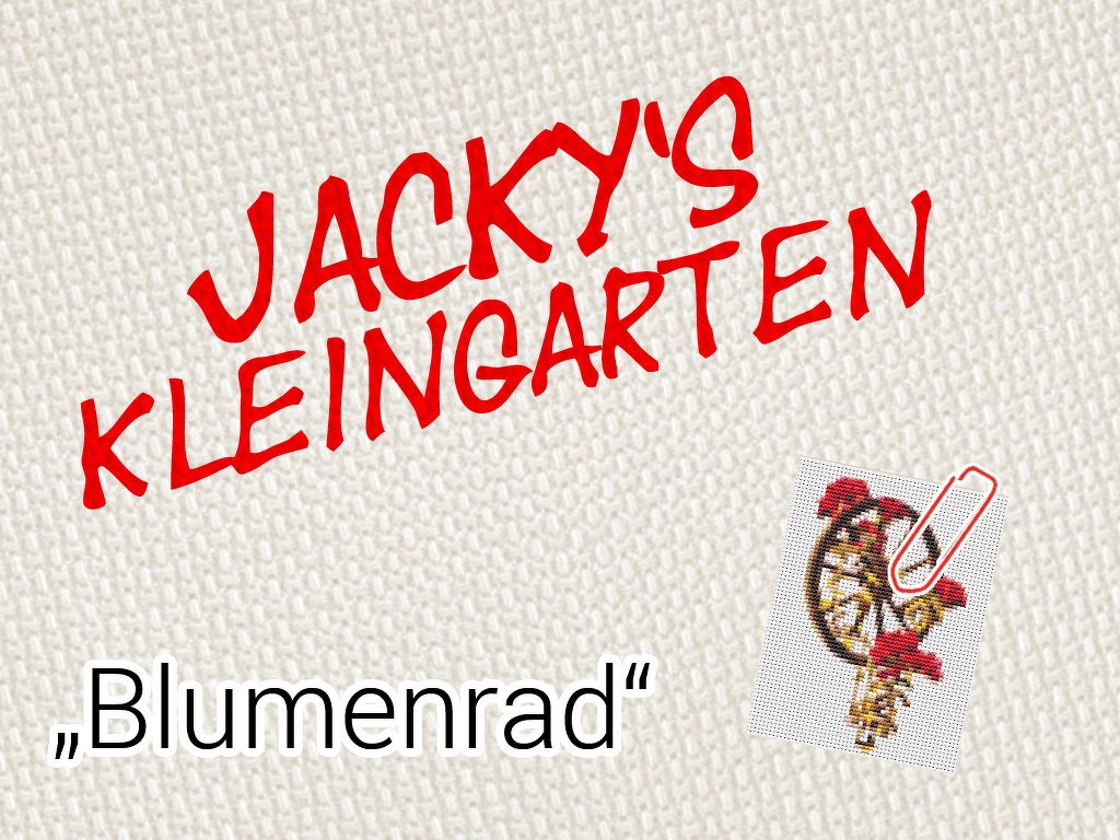 Stickbild "Wagenrad mit Blumen" für Klappkarte (10 x 15 cm Ausschnittsformat) (Madeira Garn) - Bild 2