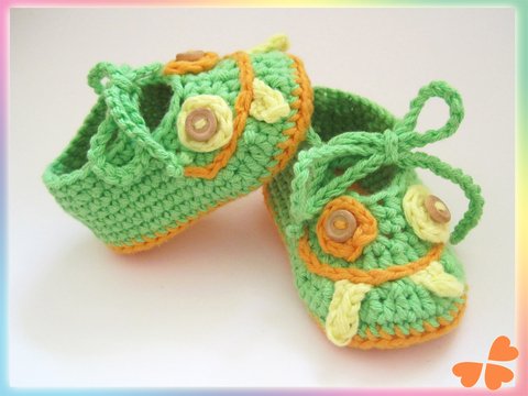 Häkelanleitung: Babyschuhe Monsterchen (5 Größen: Frühchen - 1 Jahr)