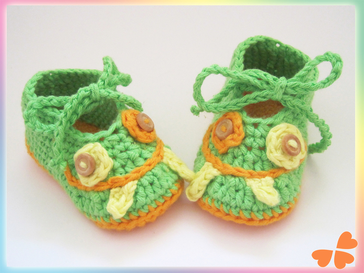 Häkelanleitung: Babyschuhe Monsterchen (5 Größen: Frühchen - 1 Jahr)