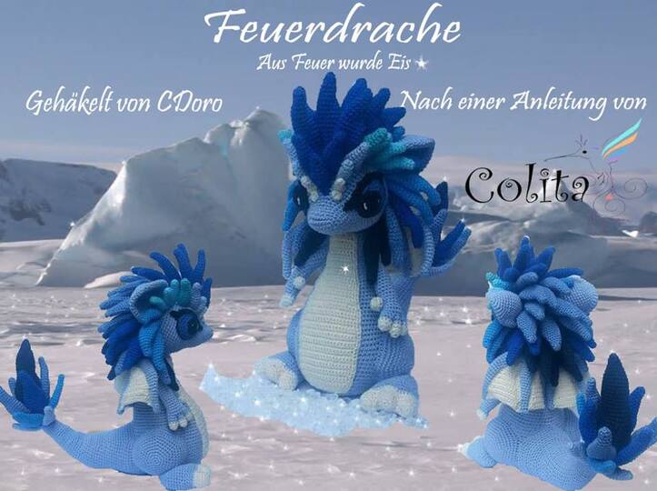 Fire Dragon Pattern Amigurumi