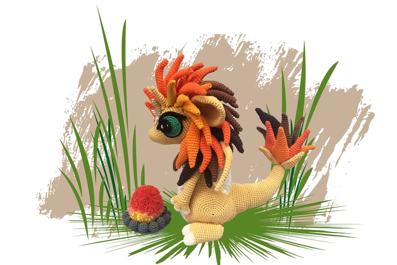 Fire Dragon Pattern Amigurumi