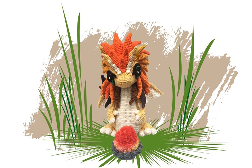 Fire Dragon Pattern Amigurumi