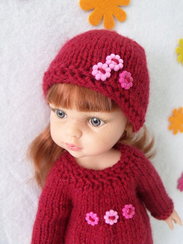 Knitting pattern for Dress and Hat for Paola Reina doll (12 - Image 7