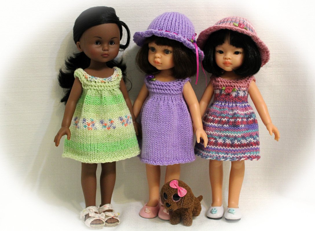 Knitting pattern for Sundresses and Hat for Paola Reina doll and Corolle Les Cheries doll. - Image 4