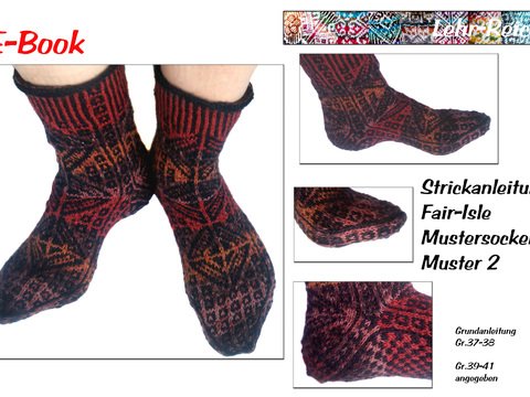 Strickanleitung für Fair Isle Mustersocken 2