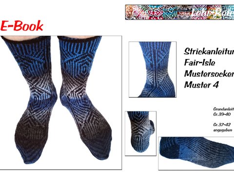 Strickanleitung für Fair Isle Mustersocken 4