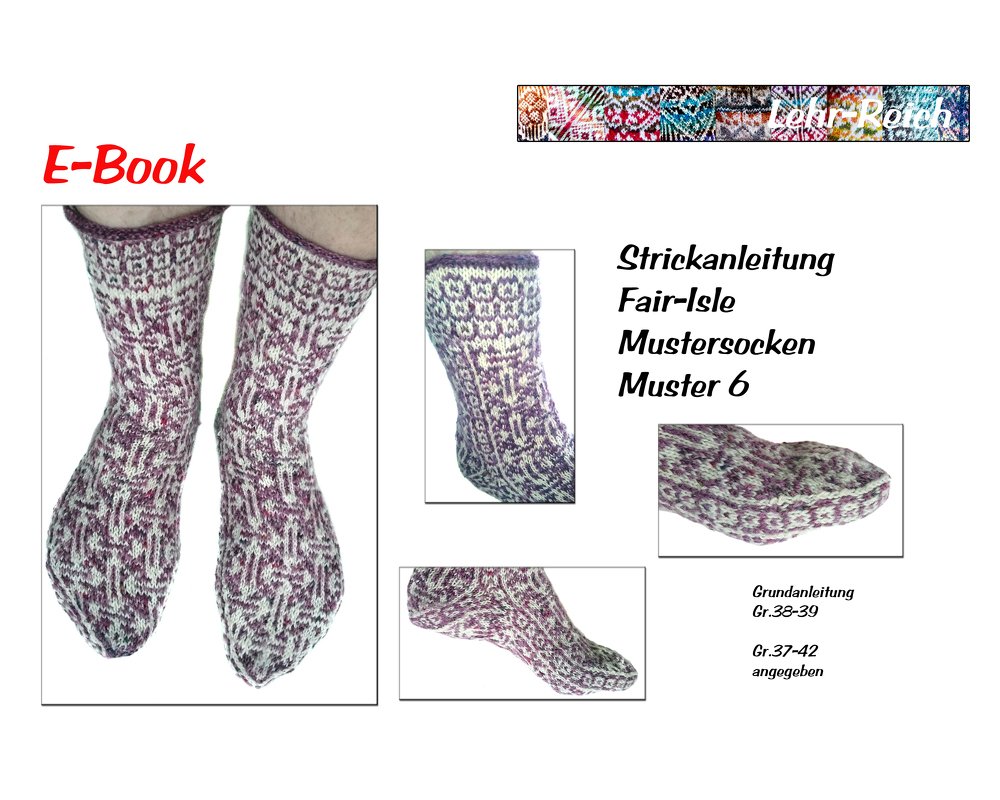 Strickanleitung für Fair Isle Mustersocken 6