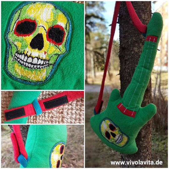 Nähgitarre ~ Gitarre nähen ~ Schnittmuster und Nähanleitung