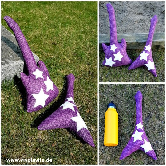 Nähgitarre ~ Gitarre nähen ~ Schnittmuster und Nähanleitung