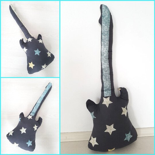 Nähgitarre ~ Gitarre nähen ~ Schnittmuster und Nähanleitung