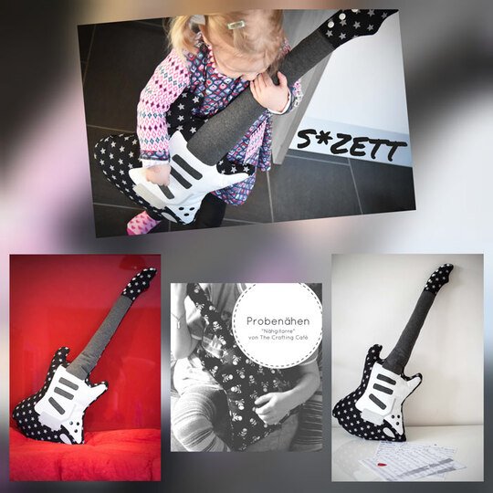 Nähgitarre ~ Gitarre nähen ~ Schnittmuster und Nähanleitung