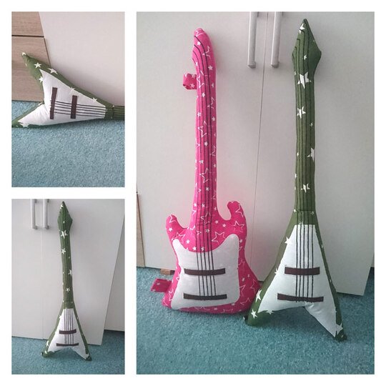 Nähgitarre ~ Gitarre nähen ~ Schnittmuster und Nähanleitung