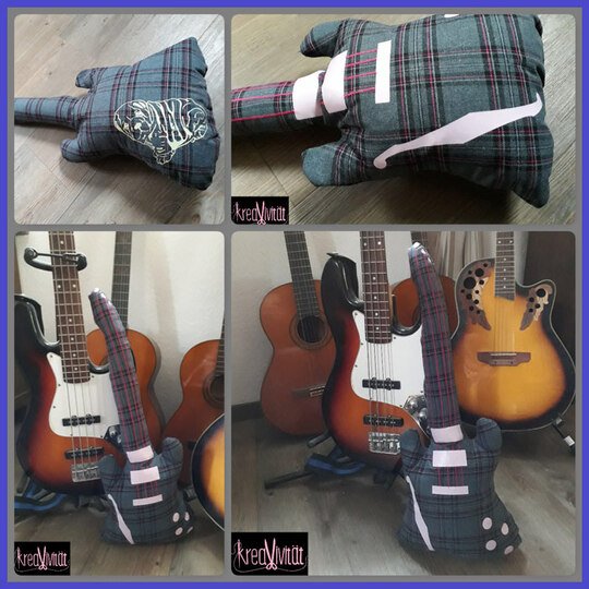Nähgitarre ~ Gitarre nähen ~ Schnittmuster und Nähanleitung