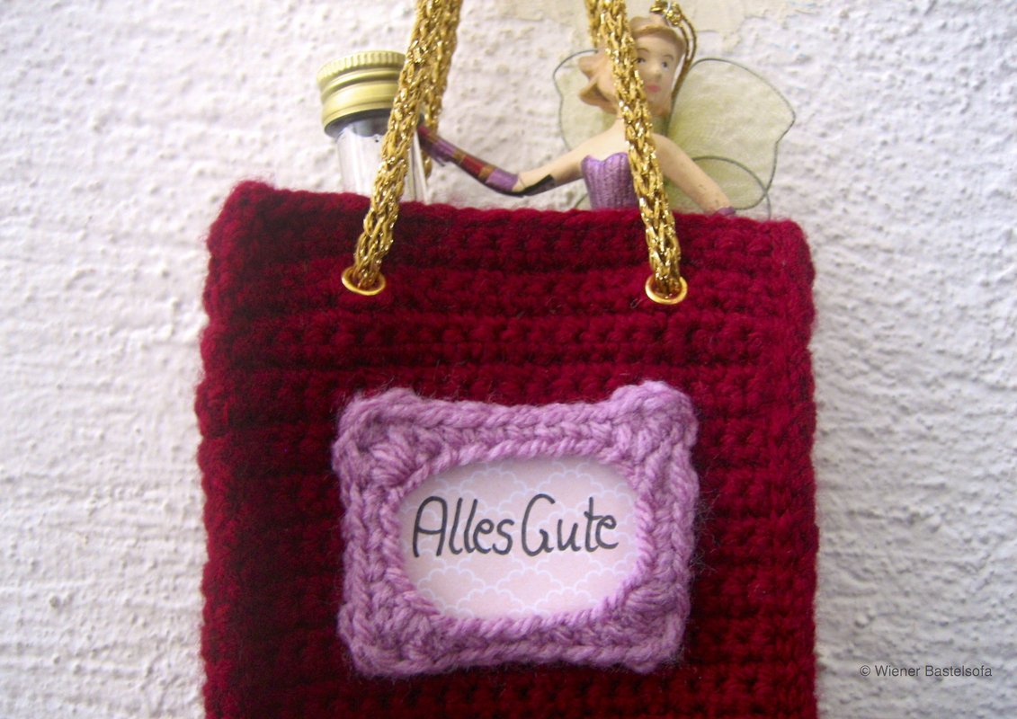 Geschenk-Täschchen mit Rahmen für Papierschilder