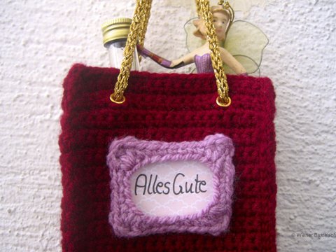 Geschenk-Täschchen mit Rahmen für Papierschilder