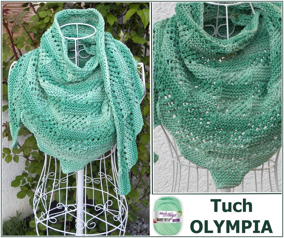 Tuch OLYMPIA stricken aus Woolly Hugs BANDY WISH mit Veronika Hug